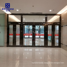 Golden Exterior Metal Stainless Steel Swing Security Glass Entry Door
